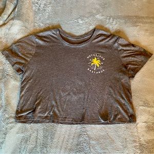 notorious bastards gray crop tee - XL